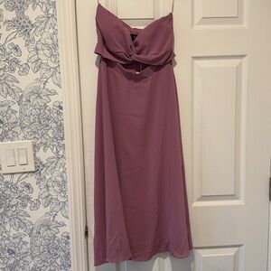 Vici Mauve Twist Front Strapless Dress